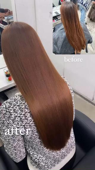 #美髪矯正#髪質改善#ケラチントリートメント#ミルクティーベージュ 
