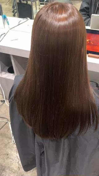 セミロング カラー 縮毛矯正 特化生田のヘアスタイル