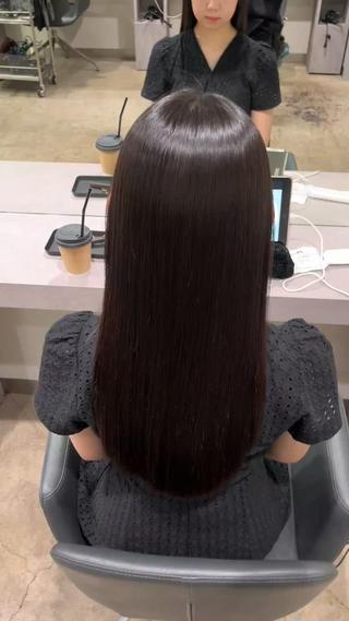 セミロング パーマ 縮毛矯正 特化生田のヘアスタイル