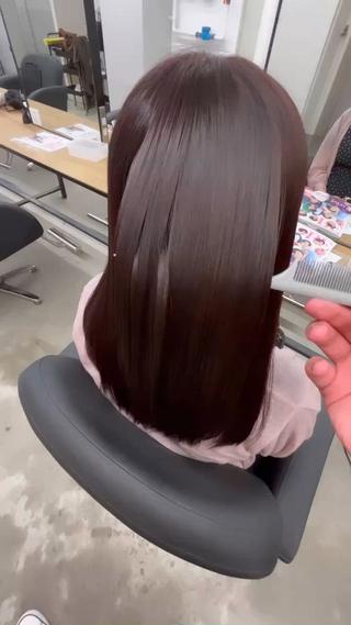 ロング 髪質改善/艶髪 ミトモリシュウトのヘアスタイル