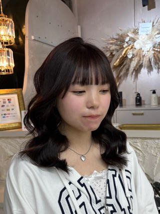 セミロング カラー XELM高崎 nearaのヘアスタイル