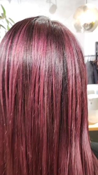 バレイヤージュ、ピンク