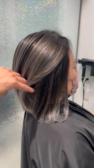 ボブでもバレイヤージュ