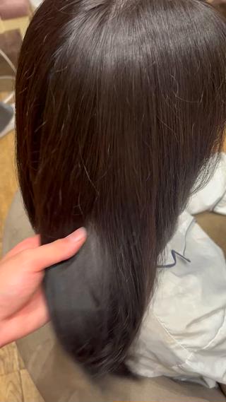 セミロング きょうか 縮毛矯正モデル募集中のヘアスタイル