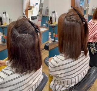 ミディアム 福島 和弥のヘアスタイル