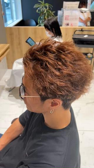 ショート パーマ メンズ ルクール喜多町店 コムロのヘアスタイル