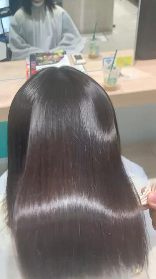 ミディアム レイヤー/韓国風/ 縮毛矯正/沖谷航のヘアスタイル