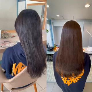 カラー同時施術ができる時短髪質改善です️
どんな方でもサラサラつやつやの手触りを実感できるので是非一度お試しください!