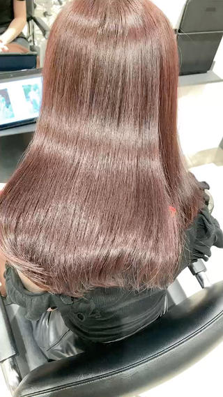 ロング カラー スキバサミを使わない カット🌼唯🌼のヘアスタイル