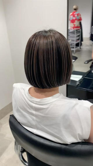 ショート カラー スキバサミを使わない カット🌼唯🌼のヘアスタイル