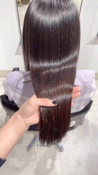 ロング カラー スキバサミを使わない カット🌼唯🌼のヘアスタイル