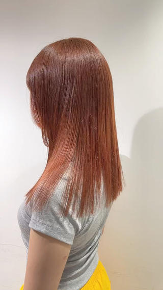 セミロング カラー スキバサミを使わない カット🌼唯🌼のヘアスタイル