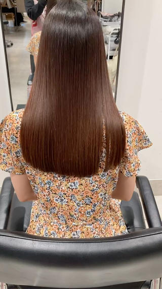 ロング カラー スキバサミを使わない カット🌼唯🌼のヘアスタイル