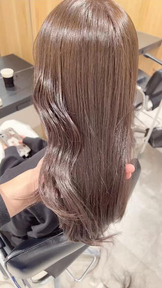 セミロング カラー スキバサミを使わない カット🌼唯🌼のヘアスタイル