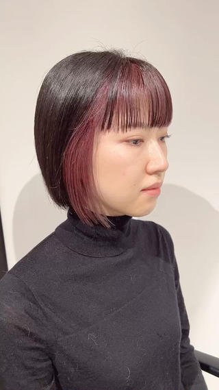 ショート カラー スキバサミを使わない カット🌼唯🌼のヘアスタイル