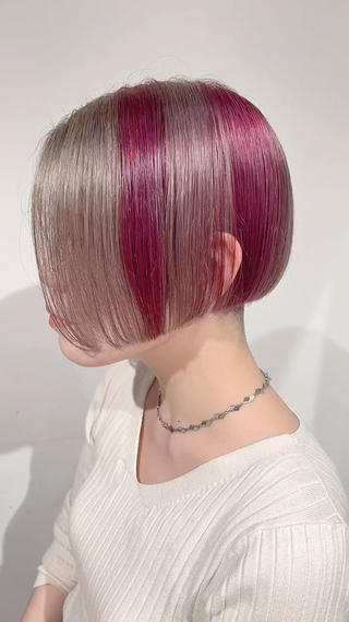 ショート カラー スキバサミを使わない カット🌼唯🌼のヘアスタイル