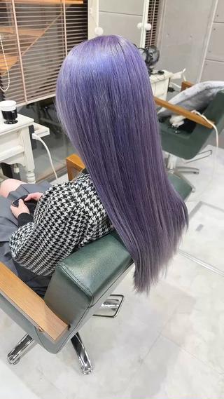 ブルーパープルヘアカラー　ケアブリーチカラー 