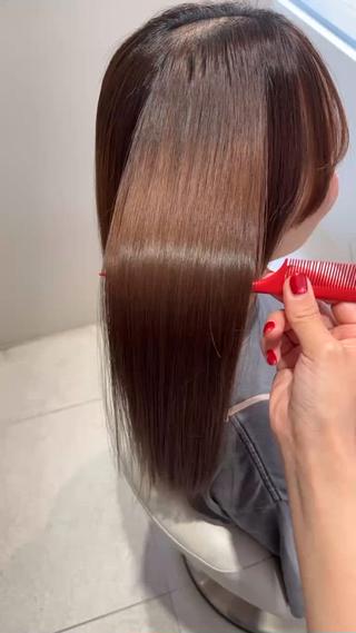 トリートメントのみでこの艶感!柔らかくてうねりのなに後ろ姿から可愛い髪質に