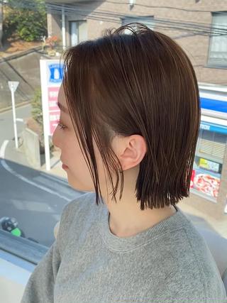 ショート カラー 神奈川大学最寄り白楽 三本松巧のヘアスタイル