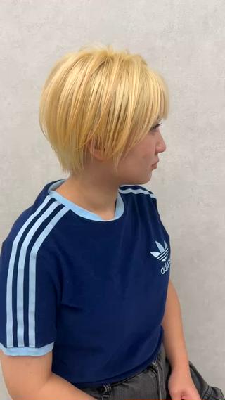 ショート 山﨑 燦人のヘアスタイル