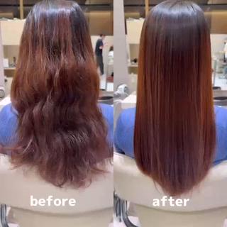 ロング 縮毛矯正特化 k-two土田陸登のヘアスタイル