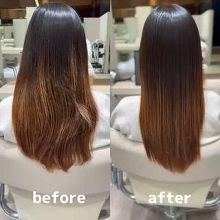 ロング 縮毛矯正特化 k-two土田陸登のヘアスタイル