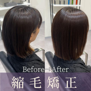 ショート 癖毛改善縮毛矯正 /中山なかやまのヘアスタイル