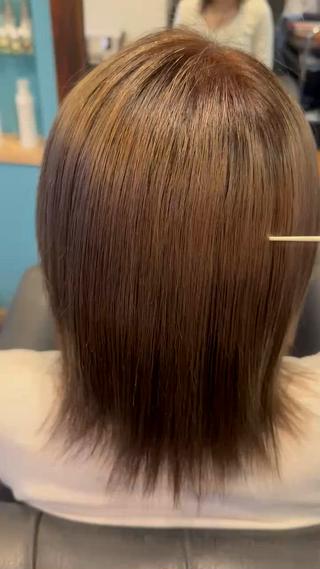 縮毛矯正とカラーを同時に 