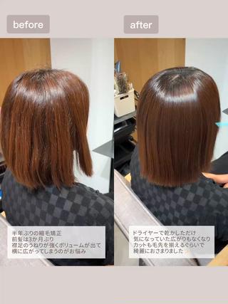 ミディアム パーマ miyu 美髪縮毛矯正𓂃꙳⋆のヘアスタイル