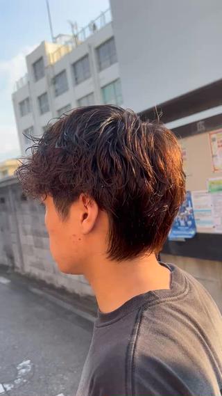 ミディアム メンズ 稲村 獅童のヘアスタイル