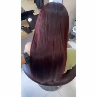 ブリーチなしカシスカラー
ベース関係なく発色◎