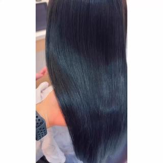 ブリーチなしブルーブラック