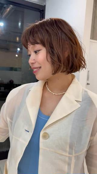 ショート カラー パーマ eri kinjoのヘアスタイル