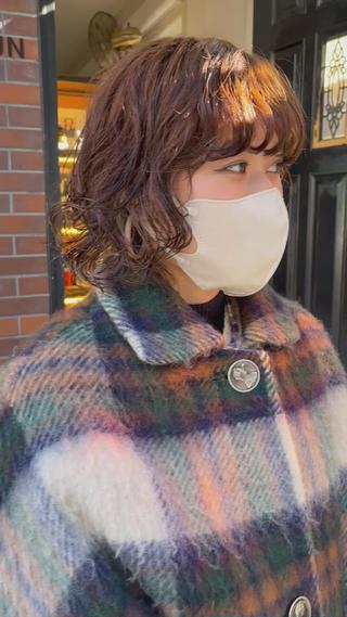 ショート カラー パーマ eri kinjoのヘアスタイル