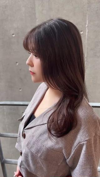 韓国風女子は顔まわりの作り方とツヤのある髪色が大切︎ 