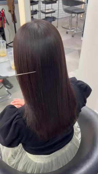 ロング 莉乃/縮毛矯正/髪質 改善/艶カラーのヘアスタイル