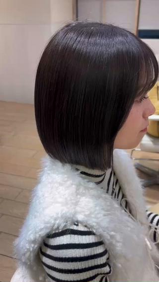 パツッと切りっぱなしボブ