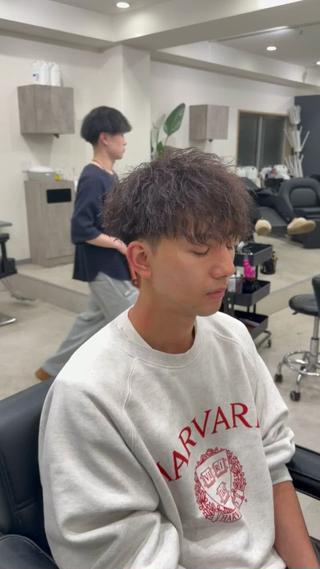 ショート パーマ メンズ Crew's WIND by CIEL所属・渡邉 勇樹のヘアスタイル