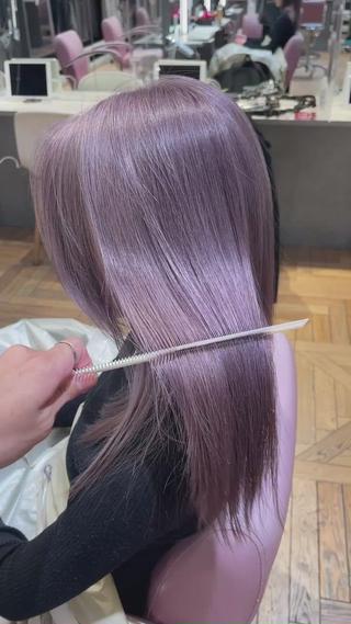 セミロング カラー 大手町/東京駅❗️ 山口善哉のヘアスタイル