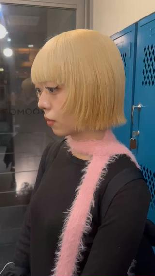 ショート カラー 韓国ボブ/ハッシュ カットKIRAのヘアスタイル
