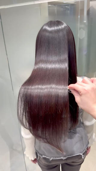 ロング パーマ 癖毛救済✂️ボブ /髪質改善ストレートのヘアスタイル