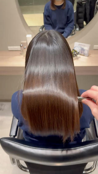 セミロング MiU所属・癖毛救済✂️ボブ /髪質改善ストレートのヘアスタイル