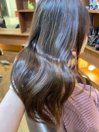 ②縮毛矯正前のbeforeです