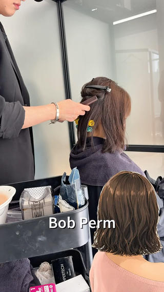 ミディアム パーマ ラフなパーマ 石川雄麻のヘアスタイル