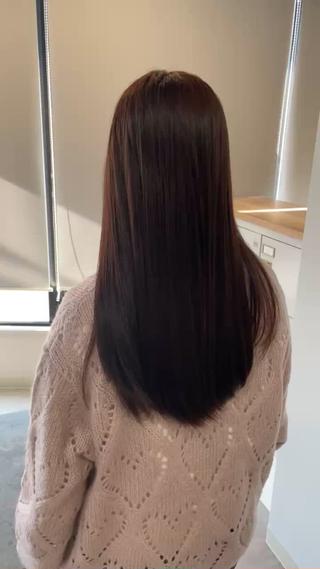 ブリーチ無しでチョコレートブラウンに。
#カラー