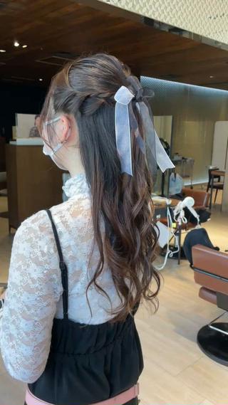 ハーフアップアレンジ