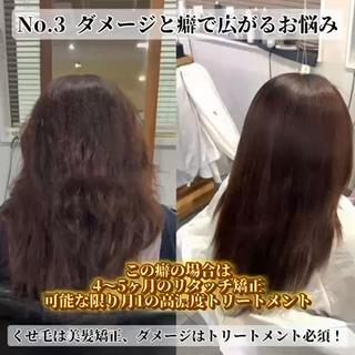 セミロング パーマ 👑松山ストレート/ メンズヘア/龍仁👑のヘアスタイル