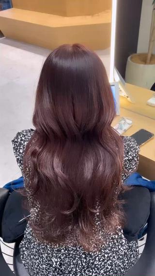 ロング カラー rio¦ブラウン¦暗 髪¦縮毛矯正🌙のヘアスタイル