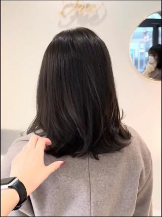 ミディアム ヘアアレンジ カラー fee 北千住のヘアスタイル