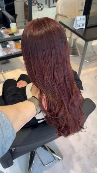 #ピンク
#レッド
#ピンクブラウン
#ボルドー
#ブリーチなしダブルカラー
#髪質改善 